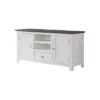 Monterey Solid Wood TV Stand In White With Gray Top - Martin Svensson Home -Lush Living Store GUEST 282da6da 2222 4860 8854 b45167225a7e