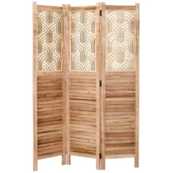 Legacy Decor Room Divider Rustic Wood W/ Decorative Cutout -Lush Living Store GUEST 2857ecd7 0e17 4db2 8328 24e17c20ecdb