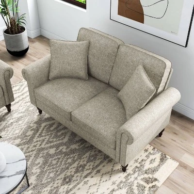 Evok Contemporary Chenille Upholstered Loveseat - MiBasics 4 Evok Contemporary Chenille Upholstered Loveseat - MiBasics - Image 2