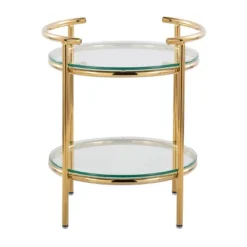 Rhonda Side Table Gold/Clear Glass - LumiSource -Lush Living Store GUEST 28dec36d 02de 44f9 bf4e 2c88ab242767
