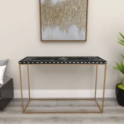 Eclectic Wood Console Table Gold - Olivia & May -Lush Living Store GUEST 291ba630 ab88 4f7d 8d80 647f07489ece