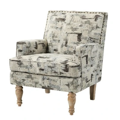Asiab Wooden Upholstered Armchair | Karat Home 16 Asiab Wooden Upholstered Armchair | Karat Home - Image 14