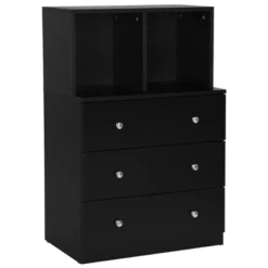 Costway 3 Drawer Dresser W/ Cubbies Storage Chest For Bedroom Living Room White/Black/Grey 25 Costway 3 Drawer Dresser W/ Cubbies Storage Chest For Bedroom Living Room White/Black/Grey -Lush Living Store GUEST 294691fd 6521 4e9c bc2b d562d078c7d0