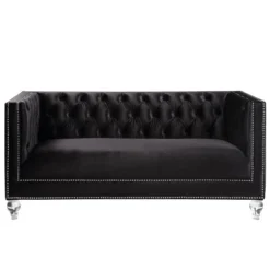 67" Heibero Sofa Black Velvet - Acme Furniture 15 67" Heibero Sofa Black Velvet - Acme Furniture -Lush Living Store GUEST 295282fc 7a5f 4fe1 b2a0 5c1209efd895