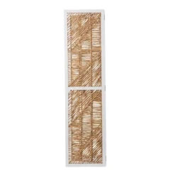 Merbrook Woven Room Divider White/Natural - Aiden Lane