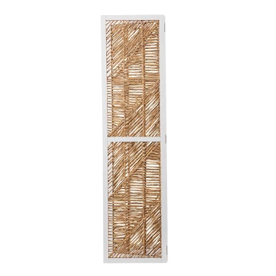 Merbrook Woven Room Divider White/Natural - Aiden Lane 3 Merbrook Woven Room Divider White/Natural - Aiden Lane