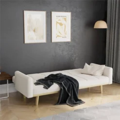 Benedict Wooden Futon Ivory - Room & Joy -Lush Living Store GUEST 29a14a7e 8918 46e9 811f 506352cef1c8