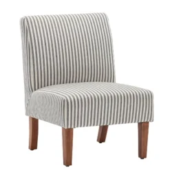 Armless Slipper Accent Chair Striped - WOVENBYRD