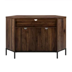 Corner TV Stand For TVs Up To 55" With Metal Mesh Doors - Saracina Home -Lush Living Store GUEST 2a961035 d5a3 4d34 ab66 e128b780b33e