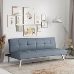 Colette Convertible Futon Sofa Bed Light Gray - Serta -Lush Living Store GUEST 2a9ee75c 8517 4376 827a a23143d9aa3b