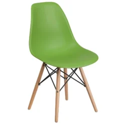 Flash Furniture Elon Series Plastic Chair With Wooden Legs -Lush Living Store GUEST 2aac6264 6396 44ab 968d 3112c5591d0e