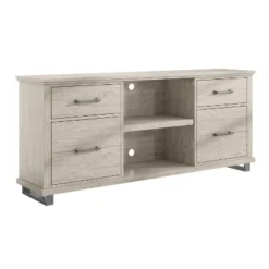 70" TV Stand For TVs Up To 78" Beige - Accent Furniture