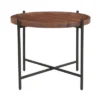 Huntley Contemporary Round Tray Top Side Table Brown/Black - Treasure Trove Accents -Lush Living Store GUEST 2accfa42 4450 452f a6de e0d6ceabbd68