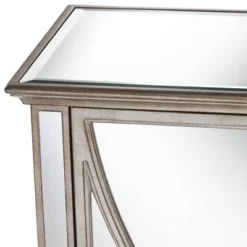 Studio 55D Glam Wood Finish Mirrored Rectangular Accent Cabinet 48" X 24" Silver Magnetic Closure Two-Door For Living Room House -Lush Living Store GUEST 2b450ea2 799e 45e9 8f10 22ea92337d59