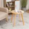 Costway Natural Round End Table Modern Stylish Side Table W/ 20'' Round Tabletop -Lush Living Store GUEST 2c446533 d6bd 4345 8125 f78259e9b870