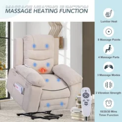 Electric Lift Recliner With Adjustable Massage, Heating Function, Infinity Positions And Side Pockets - ModernLuxe -Lush Living Store GUEST 2c5aa274 f8a4 452a a572 5763c63d3f71