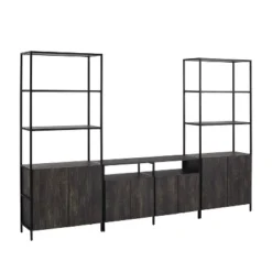 3pc Jacobsen Entertainment Set With Large Etageres Brown Ash - Crosley -Lush Living Store GUEST 2c7eaae5 a8a6 40bf b97b a188271614a3