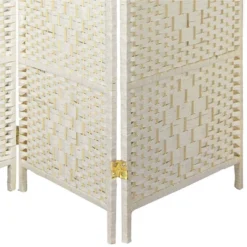 7 Ft. Tall Diamond Weave Room Divider - White (6 Panels) -Lush Living Store GUEST 2c855632 7d36 4c45 b994 d4a29645390a
