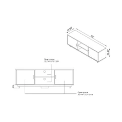 Fraire Contemporary TV Stand For TVs Up To 60" Reclaimed Oak - HOMES: Inside + Out -Lush Living Store GUEST 2c9e3e3c e38f 45c1 bd5c 5ba527563607