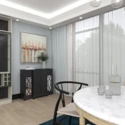 Glam Mirror And Wood Storage Cabinet Black - Olivia & May -Lush Living Store GUEST 2cc28083 0af7 479d b092 1c40c9980fab