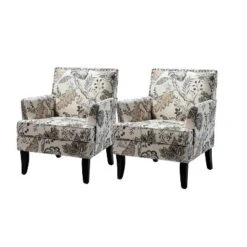 Set Of 2 Sara Upholstered Accent Arm Chair With Nail Head Trim | Karat Home-Stripe Red -Lush Living Store GUEST 2cc7ff97 248d 492b 9cb8 de9eb110f822