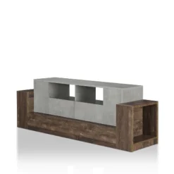 Lums TV Stand For TVs Up To 80" Cement/Reclaimed Oak - MiBasics -Lush Living Store GUEST 2d36535d 0eda 4a45 9e7b bbe5dbedf0be