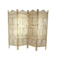 Traditional Intricate Carved Room Divider Screen Gold - Olivia & May -Lush Living Store GUEST 2d44f7b1 65ec 4c7f adca 1d63c126d361
