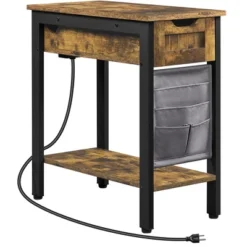 Yaheetech Narrow End Table Side Table With Charging Station -Lush Living Store GUEST 2d77e158 42ad 48ec a7be 2039af03978b