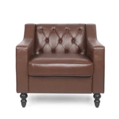 Furman Contemporary Tufted Club Chair Cognac - Christopher Knight Home -Lush Living Store GUEST 2d94fad1 e63e 447b 9509 af6e0c2e68c2