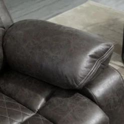 HOMCOM Overstuffed Manual Recliner Chair With Thick Sponge Padded Headrest And Armrest, And Rocking Function, Brown -Lush Living Store GUEST 2dc7516d 4d66 4b04 b12e a39a7f8222ad