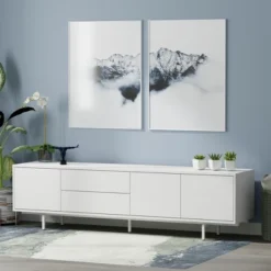 Glenwillow Home Atlas 78" X 20" Modern TV Stand Cabinet