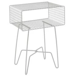MDesign Modern Farmhouse Home Decor End Table, Wire Grid Storage Shelf -Lush Living Store GUEST 2e76c703 7e86 4980 8d00 0908e41ed0d5