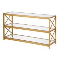 48" Modern X-Sided Gold And Bras Metal TV Stand - Henn&Hart 11 48" Modern X-Sided Gold And Bras Metal TV Stand - Henn&Hart -Lush Living Store GUEST 2f081778 9c24 40a2 b1e9 7b55aaafbee6