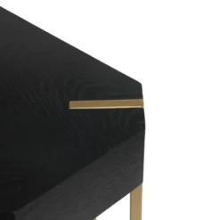 LuxenHome Black Wood And Gold Metal Console And Entry Table -Lush Living Store GUEST 2f5a0cc1 b74b 4157 a81e 2c84663fd1ef