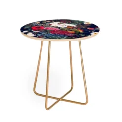Burcu Korkmazyurek Midnight Garden VI Side Round Table - Deny Designs -Lush Living Store GUEST 2f706d8e e6a0 42b3 afc7 eed5def8b9fd