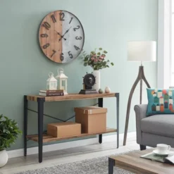 Modern Industrial Console Table Metal/Distressed Wood - Danya B. -Lush Living Store GUEST 3074cca5 7047 42c5 8942 04b0a6bef32b