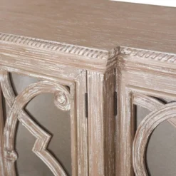 Naples 6 Door Mirrored Cabinet Natural - Stylecraft -Lush Living Store GUEST 30a19a71 9128 460b 817c 82e396481ced