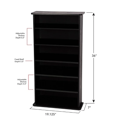 Drawbridge Multimedia Storage Rack Black - Atlantic 11 Drawbridge Multimedia Storage Rack Black - Atlantic - Image 9
