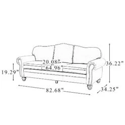 Gracia 81" Transitional Wide Sofa With Removable Cushions And Nailhead Trim For Living Room And Bedroom | ARTFUL LIVING DESIGN -Lush Living Store GUEST 30f4e379 e143 4260 91bc 46a475b45522