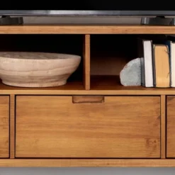 Cara Mid-Century Modern 3 Drawer TV Stand For TVs Up To 65" - Saracina Home -Lush Living Store GUEST 30f7263f 97ce 4f00 8ef8 2c956afbc0e9