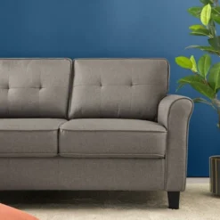 56.7" Sayan Loveseat Sofa With USB Sand Gray - Zinus -Lush Living Store GUEST 31390f4b 51df 47d1 bc81 e1c20f3d2a53