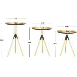 Talon Metal Side Table Set Of 3 - Gold/Black - Safavieh 9 Talon Metal Side Table Set Of 3 - Gold/Black - Safavieh -Lush Living Store GUEST 3162152b d57b 4ddd 8489 2f4fd664a668