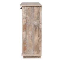 LuxenHome Rustic Wood 4-Drawer 1-Sliding Door Storage Cabinet. -Lush Living Store GUEST 319b3d5b a39e 4ef7 8d9f bf8b4aa6b66f