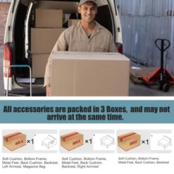 Costway Modern Modular 3-Seat Sofa Couch W/ Side Storage Pocket & Metal Leg -Lush Living Store GUEST 319fb282 56ba 4257 9071 cbd866b20f33