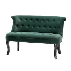 Jane 47" Velvet Button-tufted And Wing Back Loveseat Solid Wood And Cabriole Legs For Living Room And Bedroom | ARTFUL LIVING DESIGN -Lush Living Store GUEST 31b98173 0819 4eb8 ae6c 4b3e338e7fad