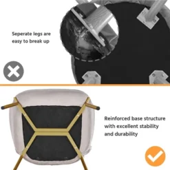 Yaheetech Velvet Upholstered Accent Chair With Tufted High Back Metal Legs For Living Room -Lush Living Store GUEST 31d68c56 5be6 4ced ae92 30cdd20ada8a