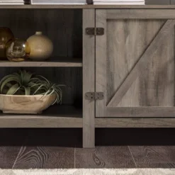 2 Door Farmhouse Highboy TV Stand For TVs Up To 65" Gray Wash - Saracina Home 24 2 Door Farmhouse Highboy TV Stand For TVs Up To 65" Gray Wash - Saracina Home -Lush Living Store GUEST 31e562fd 828f 4f31 9277 71dd8797fd8f