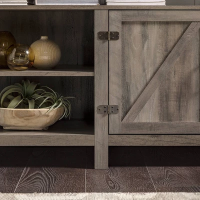 2 Door Farmhouse Highboy TV Stand For TVs Up To 65" Gray Wash - Saracina Home 10 2 Door Farmhouse Highboy TV Stand For TVs Up To 65" Gray Wash - Saracina Home - Image 8