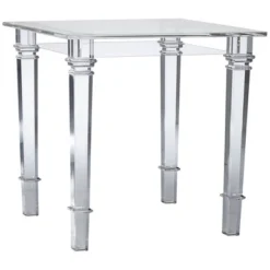 55 Downing Street Tustin Modern Lucite Acrylic Square Accent Side End Table 21 1/2" Wide Clear Tapered Legs For Living Room Bedroom Bedside Entryway 12 55 Downing Street Tustin Modern Lucite Acrylic Square Accent Side End Table 21 1/2" Wide Clear Tapered Legs For Living Room Bedroom Bedside Entryway -Lush Living Store GUEST 31ede737 f485 4ecc b6ec fd0c6ec3ea8d