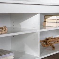 Modern Contemporary Simple Wood Storage Console TV Stand For TVs Up To 65" - Saracina Home -Lush Living Store GUEST 32144080 8534 4650 bdac 7dbcefc754d1